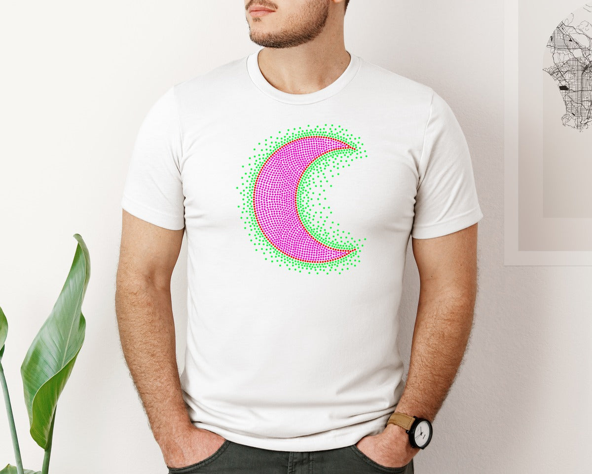 brand:Bella Canvas|color:White|Rhinestone 347 Graphic T-Shirt