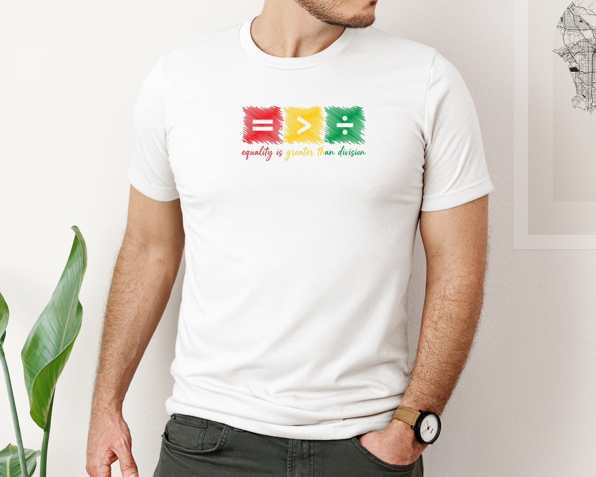 brand:Bella Canvas|color:White|Unity Black History Month T Shirt Graphic T-Shirt