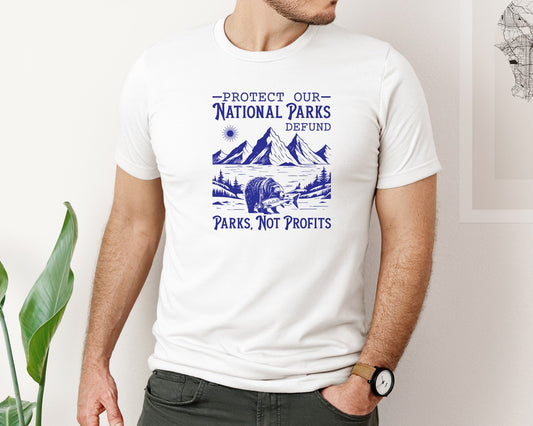 Protect Our National Parks Defund Doge Graphic T-Shirt