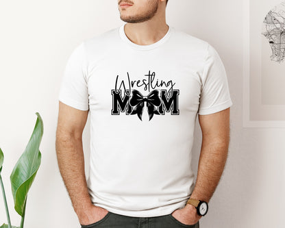 brand:Bella Canvas|color:White|Wrestling Mom Sports Mom Graphic T-Shirt