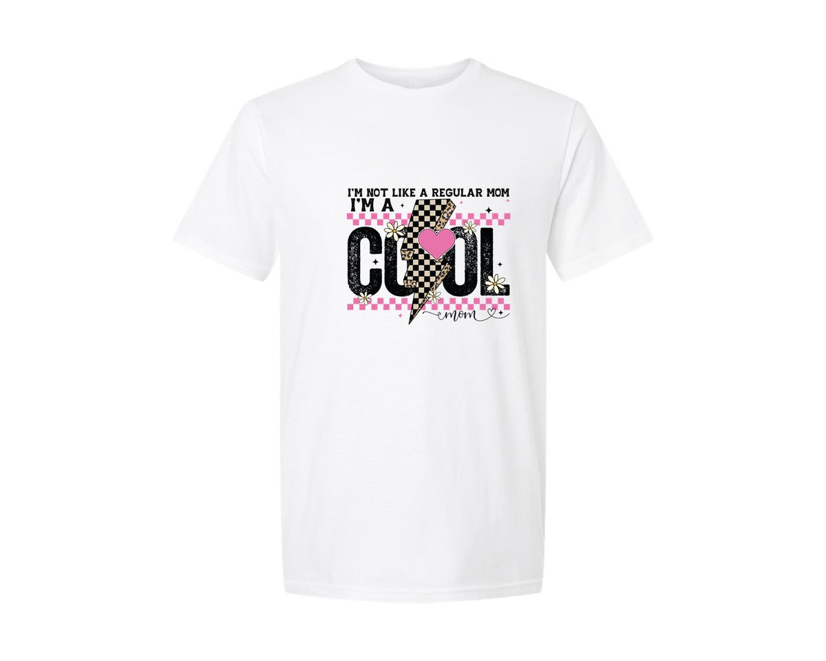 brand:Generic|color:White|Im Not Like A Regular Mom Im A Co Graphic T-Shirt