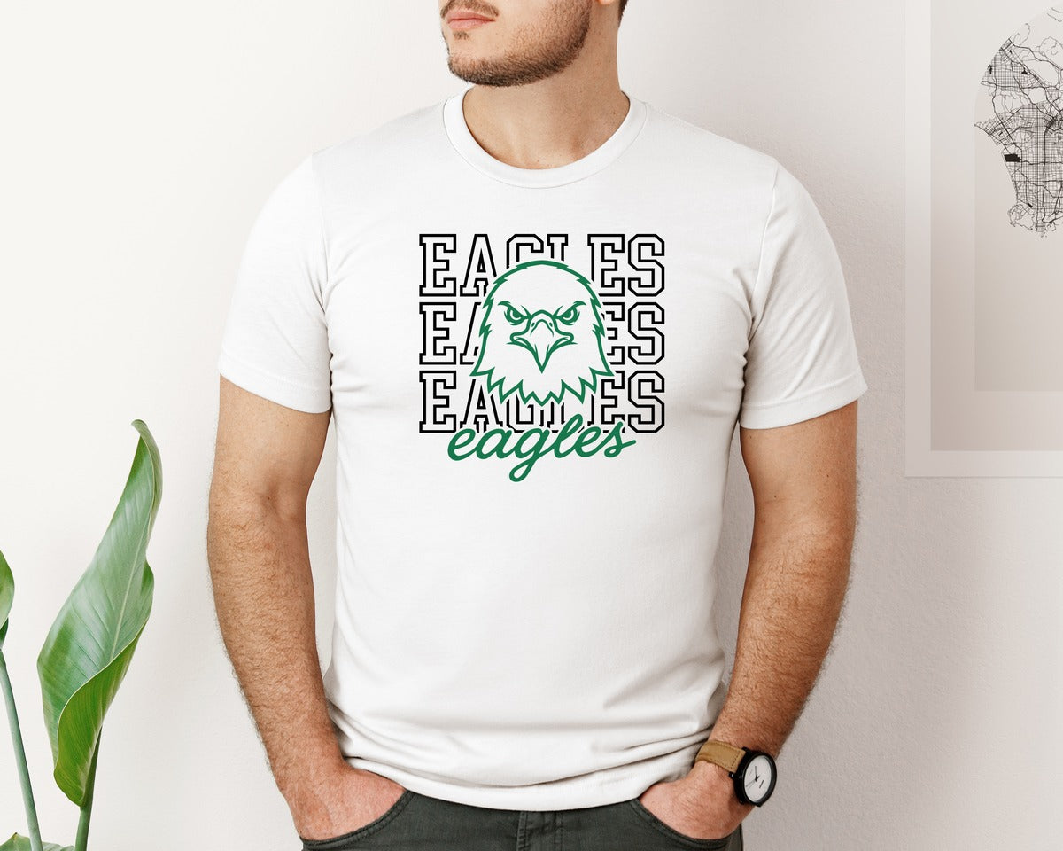 brand:Bella Canvas|color:White|Eagles Eagles Mascot Graphic T-Shirt