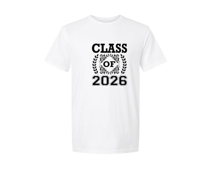 brand:Generic|color:White|Class Of 2026 Graphic T-Shirt