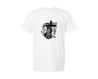 brand:Generic|color:White|Man Of God Jesus Cross Jesus Lion 2 Graphic T-Shirt