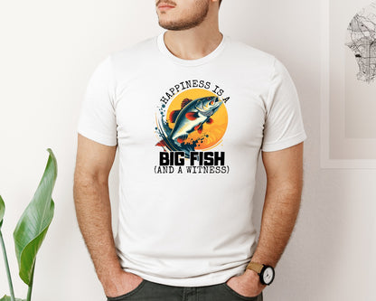 brand:Bella Canvas|color:White|Fishing Dad Fathers Day Fish Graphic T-Shirt