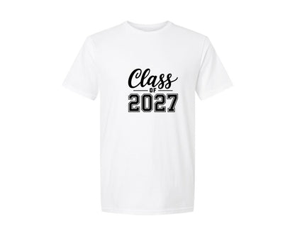 brand:Generic|color:White|Class Of 2027 Design Graphic T-Shirt