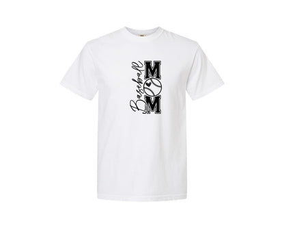 brand:Comfort Colors|color:White|Baseball Mom Baseball Mom 2 Graphic T-Shirt