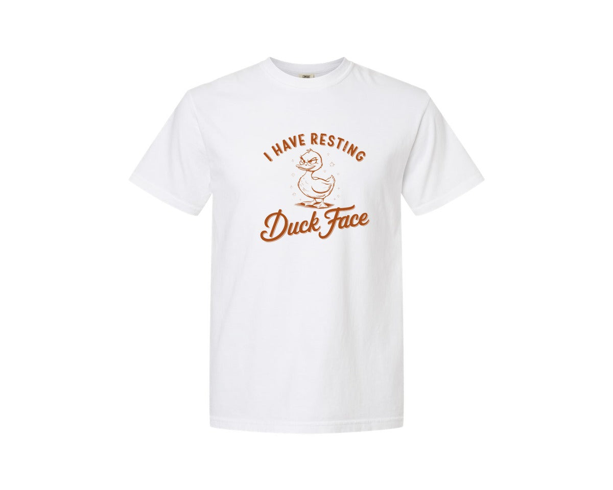 brand:Comfort Colors|color:White|I Have Resting Duck Face Design Graphic T-Shirt