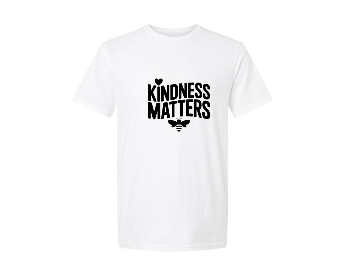 brand:Generic|color:White|Kindness Matters Bee Ai Graphic T-Shirt