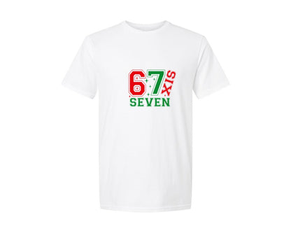 brand:Generic|color:White|Christmas Six Seven 6 7 Graphic T-Shirt