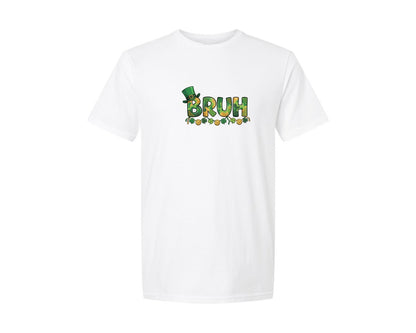 brand:Generic|color:White|St Patricks Day Bruh Graphic T-Shirt