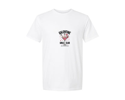 brand:Generic|color:White|Galentine Girls Club Ladies Celebrating 2 Graphic T-Shirt