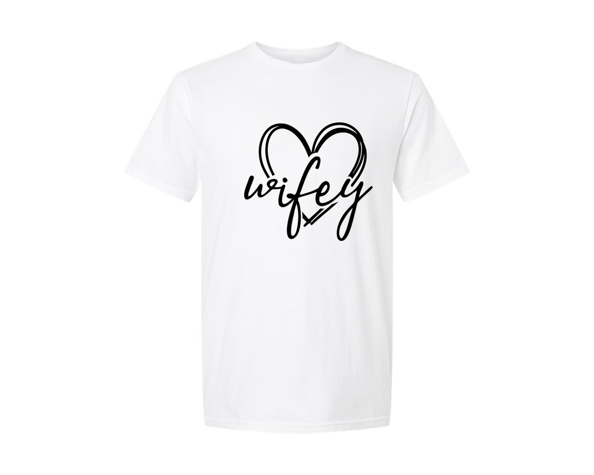 brand:Generic|color:White|Wifey Trending New Graphic T-Shirt