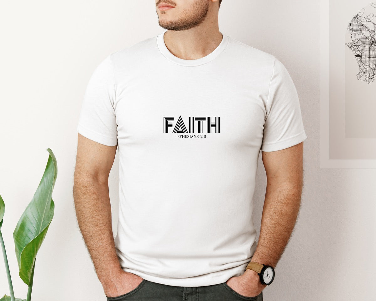 brand:Bella Canvas|color:White|Christian Jesus Religious Faith Graphic T-Shirt