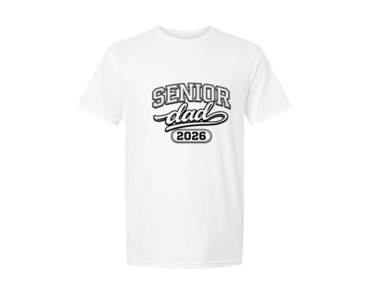 brand:Generic|color:White|Senior Dad Class Of 2026 3 Graphic T-Shirt
