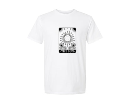 brand:Generic|color:White|The Sun Tarot Card Witchcraft Graphic T-Shirt