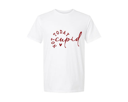 brand:Generic|color:White|Not Today Cupid Valentine 2 Graphic T-Shirt