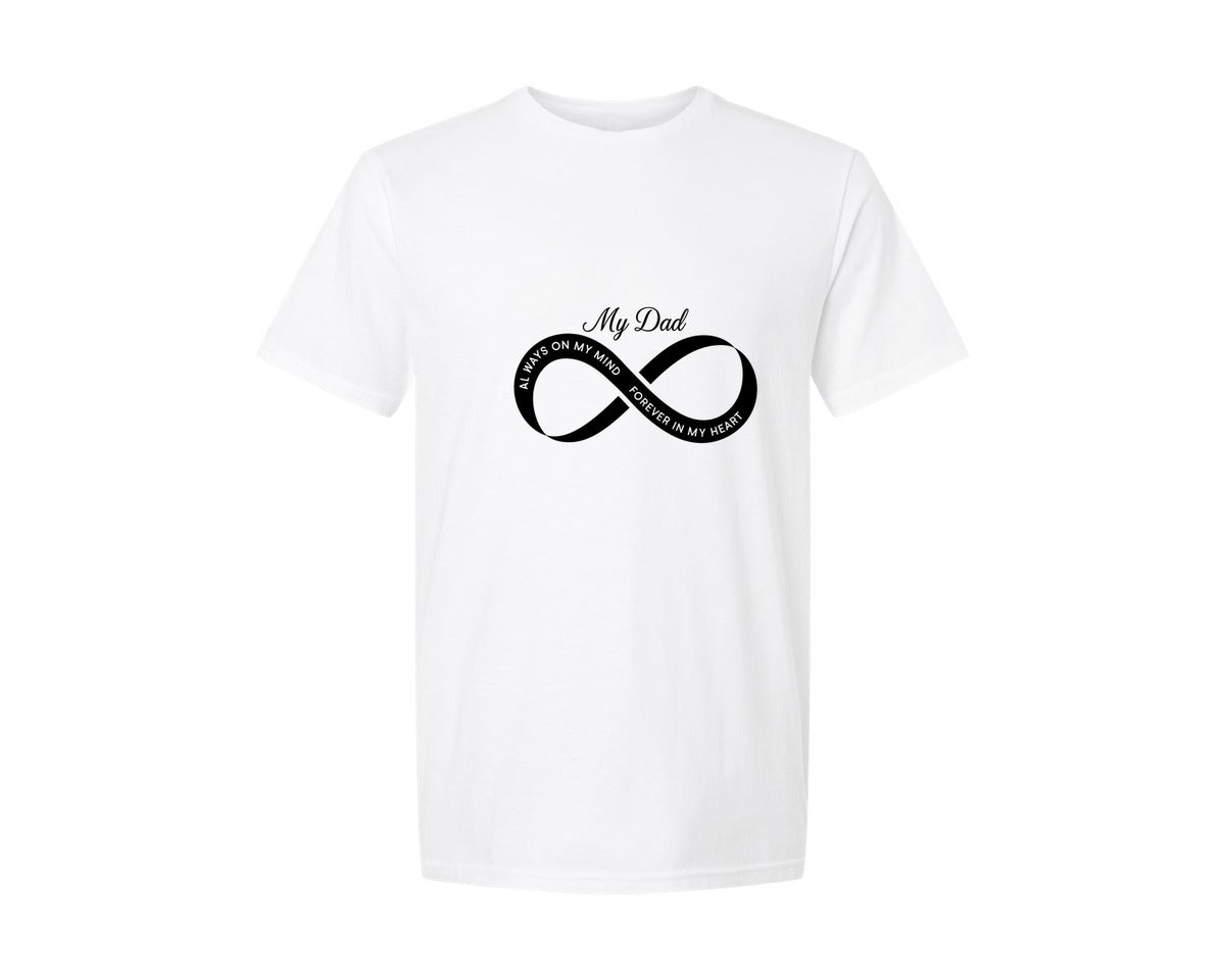 brand:Generic|color:White|My Dad Infinity Memorial Design Graphic T-Shirt