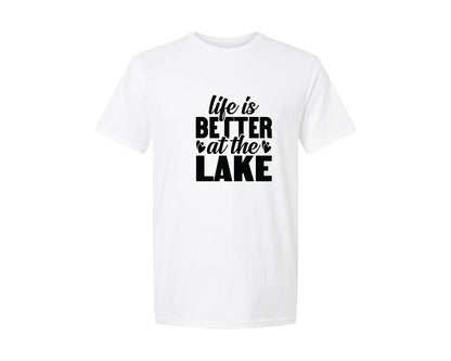 brand:Generic|color:White|Life Is Better At The Lake 60 Graphic T-Shirt