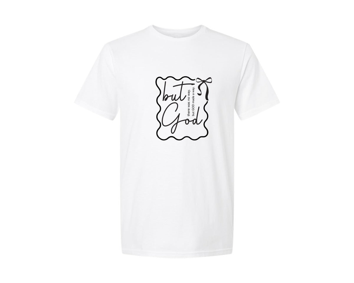 brand:Generic|color:White|But God Faith Shirt Christ Graphic T-Shirt