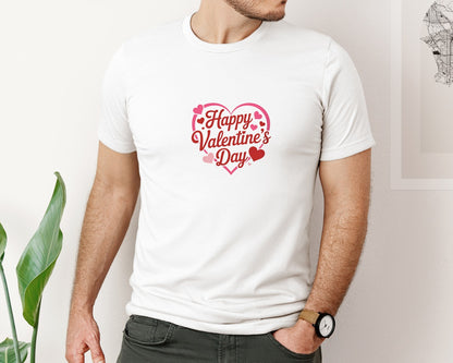brand:Bella Canvas|color:White|Happy Valentines Day 48 Graphic T-Shirt