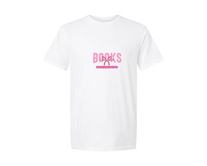 brand:Generic|color:White|Valentine Book Lover Books Graphic T-Shirt