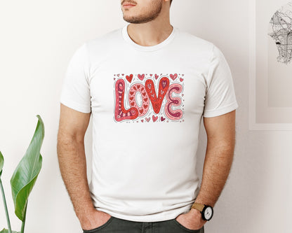 brand:Bella Canvas|color:White|Valentine Love Valentines 34 Graphic T-Shirt