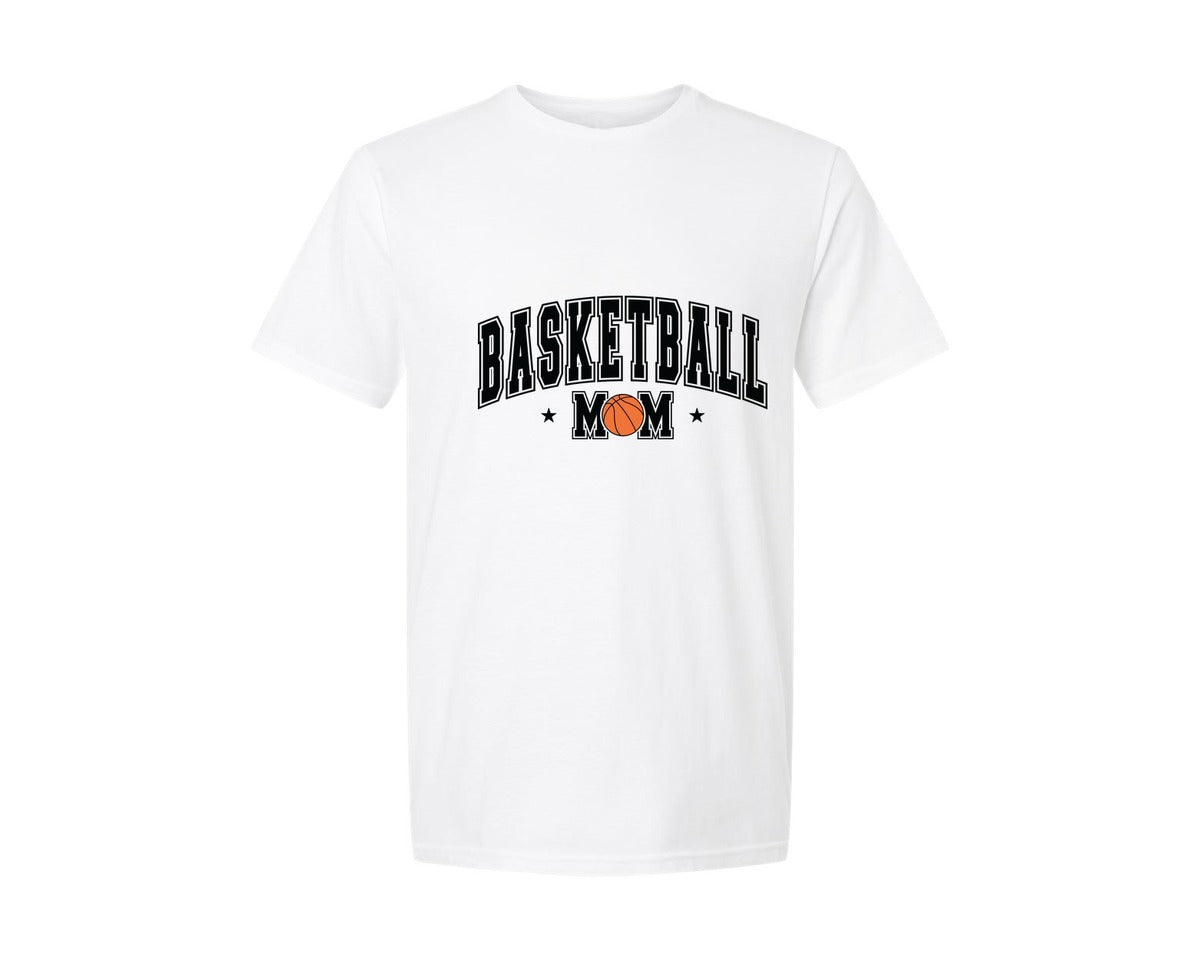 brand:Generic|color:White|Basketball Mom Basketball Mama 3 Graphic T-Shirt