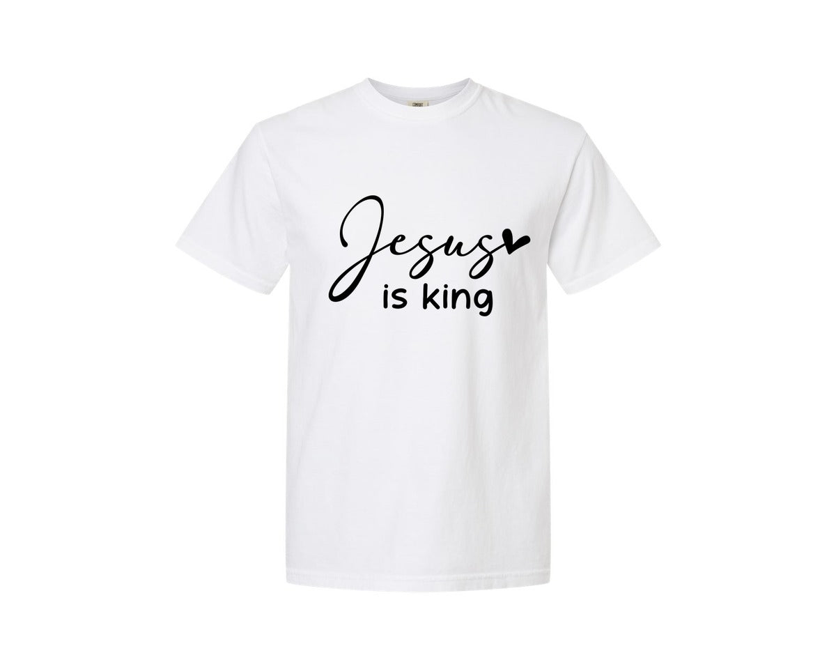 brand:Comfort Colors|color:White|Jesus Is King Jesus Christian 3 Graphic T-Shirt