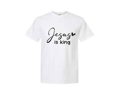 brand:Comfort Colors|color:White|Jesus Is King Jesus Christian 3 Graphic T-Shirt