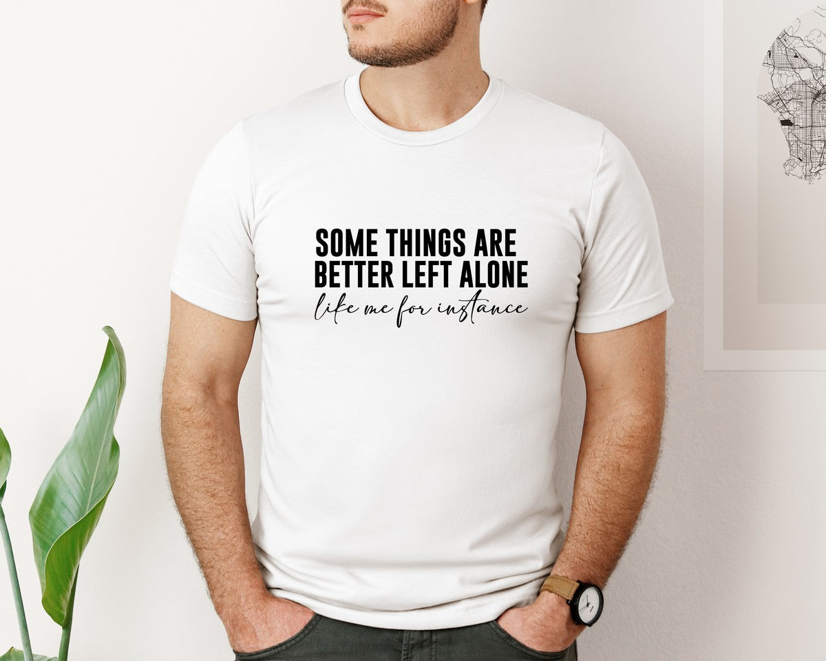brand:Bella Canvas|color:White|Funny Introvert Sarcastic Shirt Design Graphic T-Shirt