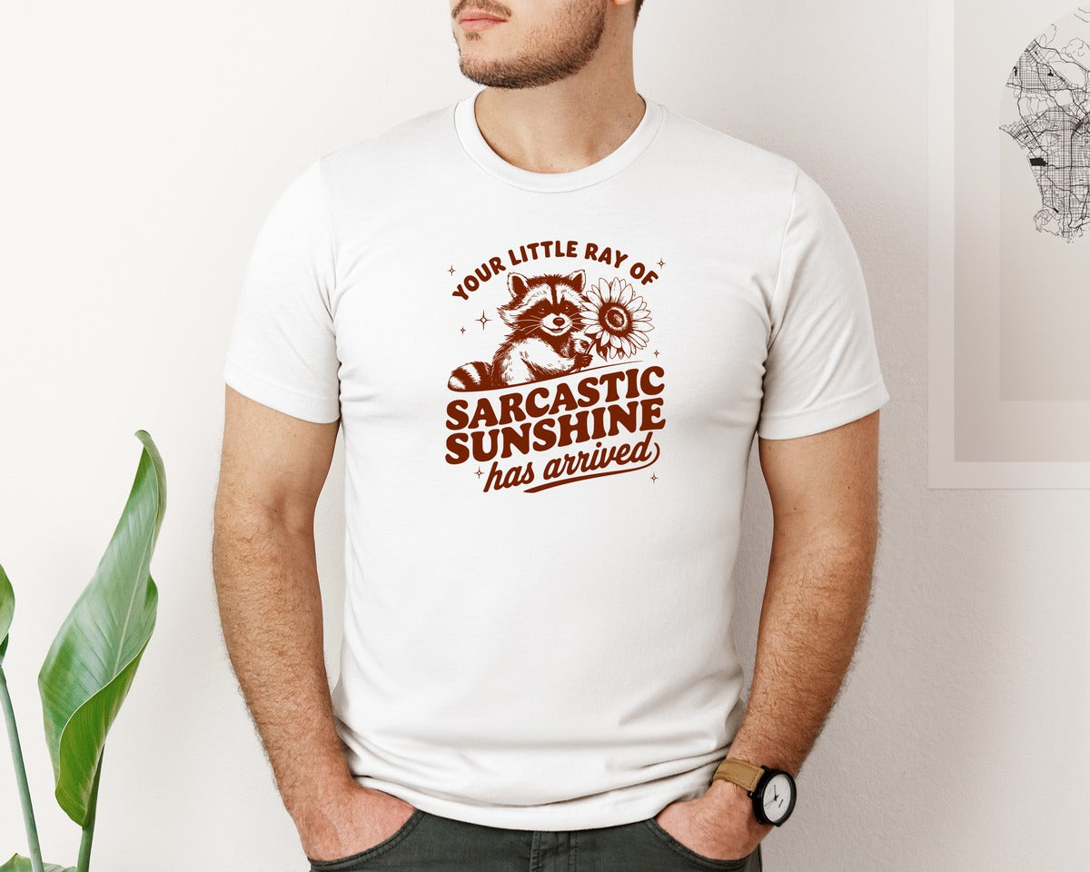 brand:Bella Canvas|color:White|Your Little Ray Of Sarcastic Sunshine Sv Graphic T-Shirt