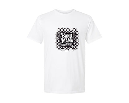 brand:Generic|color:White|Retro Band Mama Musical Notes Graphic T-Shirt