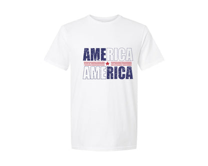 brand:Generic|color:White|America Patriotic Graphic T-Shirt