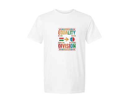 brand:Generic|color:White|Equality Is Greater Than Division 6 Graphic T-Shirt
