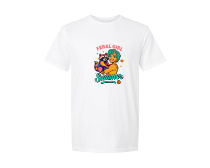 brand:Generic|color:White|Funny Raccoon T Shirt Graphic T-Shirt