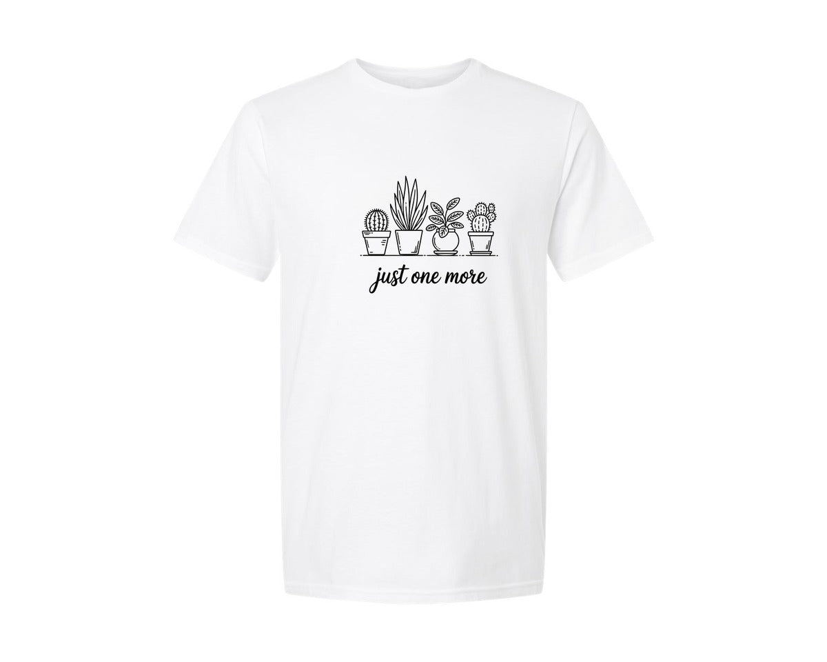 brand:Generic|color:White|Just One More Plant Shirt Graphic T-Shirt