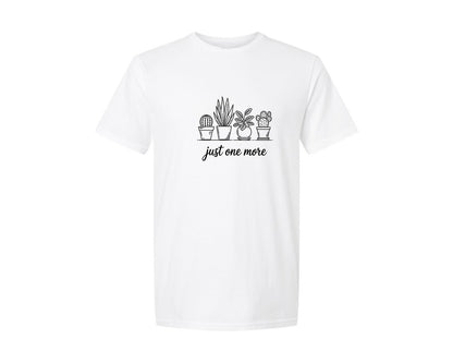 brand:Generic|color:White|Just One More Plant Shirt Graphic T-Shirt