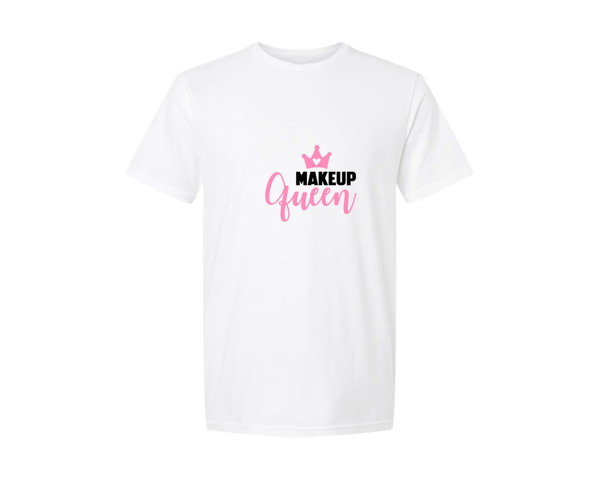 brand:Generic|color:White|Makeup Queen 27 Graphic T-Shirt