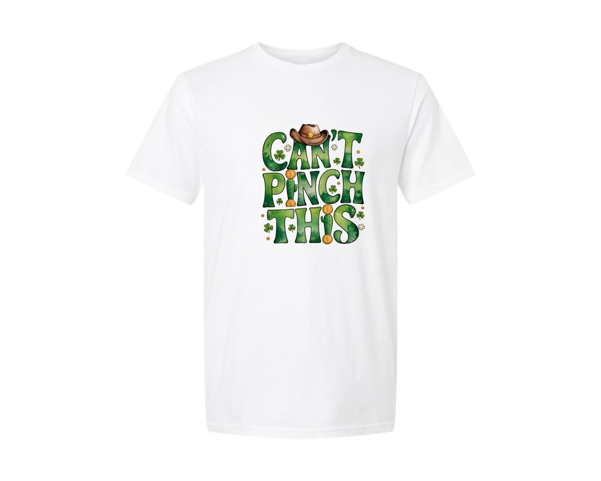 brand:Generic|color:White|Cant Pinch This Funny St Patricks Graphic T-Shirt
