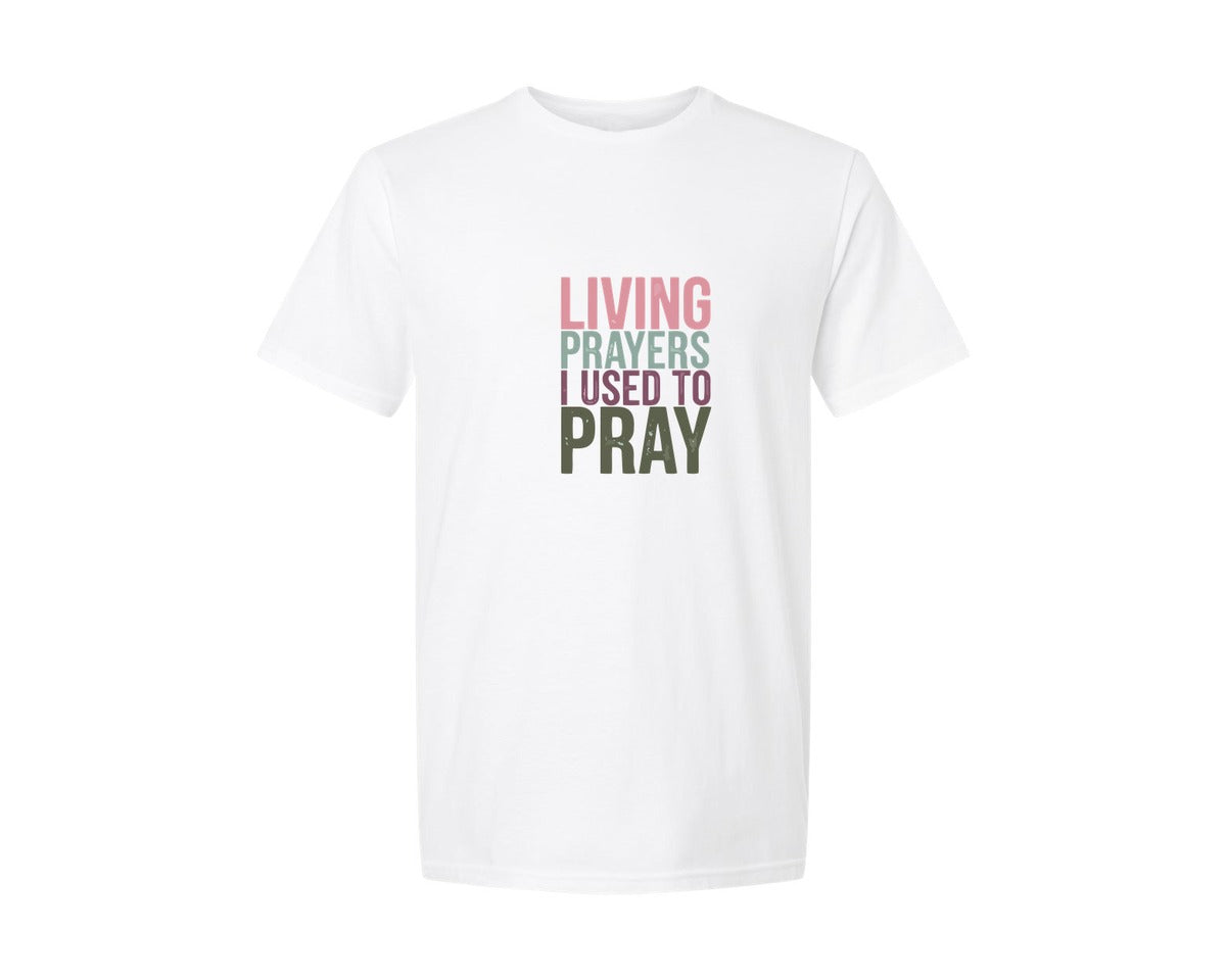 brand:Generic|color:White|Inspirational Religious Quote Living P Graphic T-Shirt