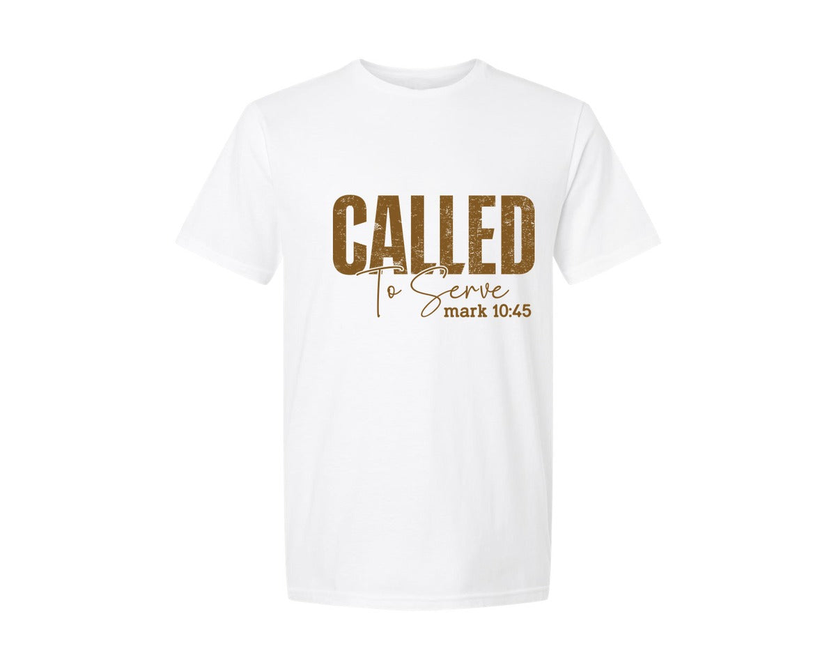 brand:Generic|color:White|Called To Serve Christian 3 Graphic T-Shirt