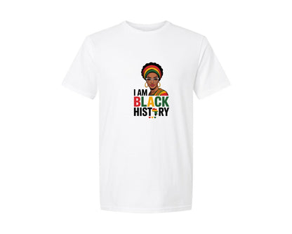brand:Generic|color:White|I Am Black History Woman Art Graphic T-Shirt