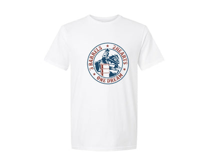 brand:Generic|color:White|3 Barrels 2 Hearts 1 Dream Rodeosvg Graphic T-Shirt