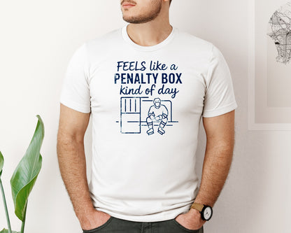 brand:Bella Canvas|color:White|Hockey Penalty Box Funny Sports Graphic T-Shirt