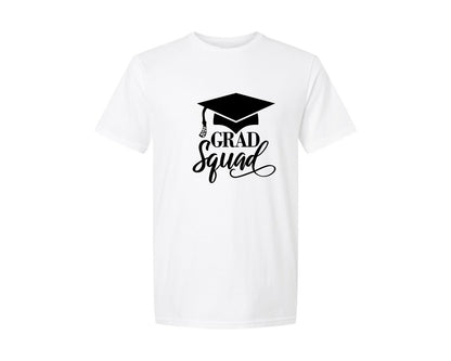brand:Generic|color:White|2026 Graduation Squad Graduate Cap Grad 2 Graphic T-Shirt