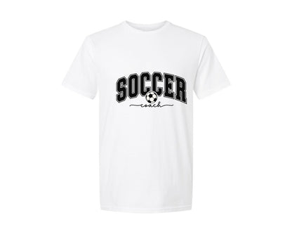 brand:Generic|color:White|Soccer Coach Soccer Mom Graphic T-Shirt