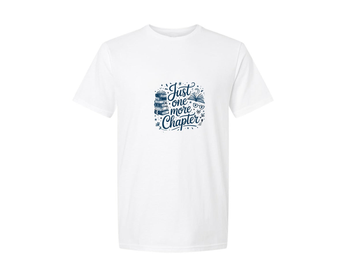 brand:Generic|color:White|Just One More Chapter Summer Reading Graphic T-Shirt