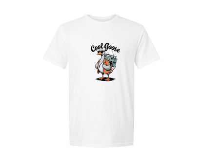 brand:Generic|color:White|Cool Goose Hipster Summer Cartoon Graphic T-Shirt