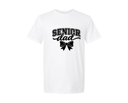 brand:Generic|color:White|Senior Dad Bow Cheer Graphic Graphic T-Shirt